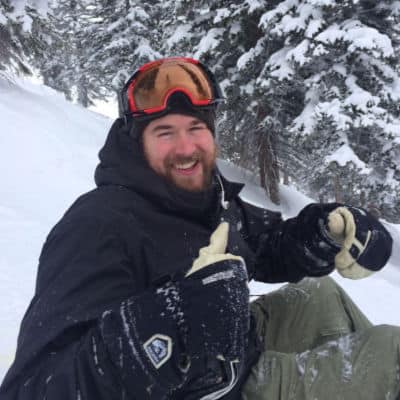 Tyler Olds snowboarding