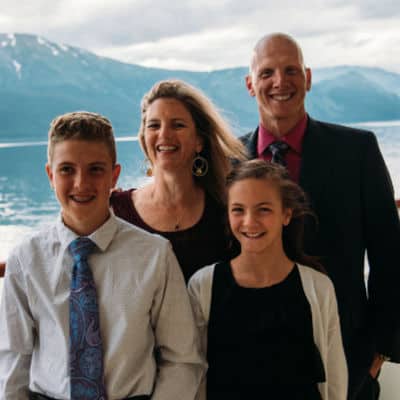 Will with family on boat