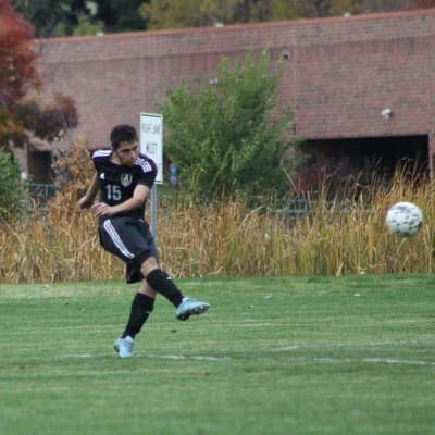 Adrian Calderon playing soccer