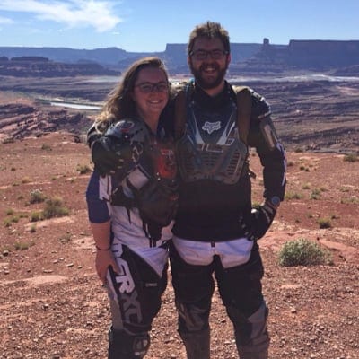 Jordi Kimbrough dirt biking in Moab with Zach