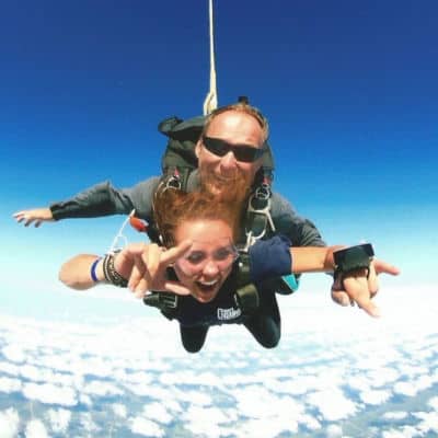 Quinn Stedman skydiving