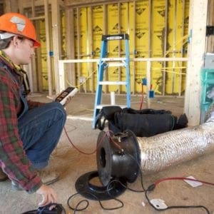 EnergyLogic rater Trevor at Job Site