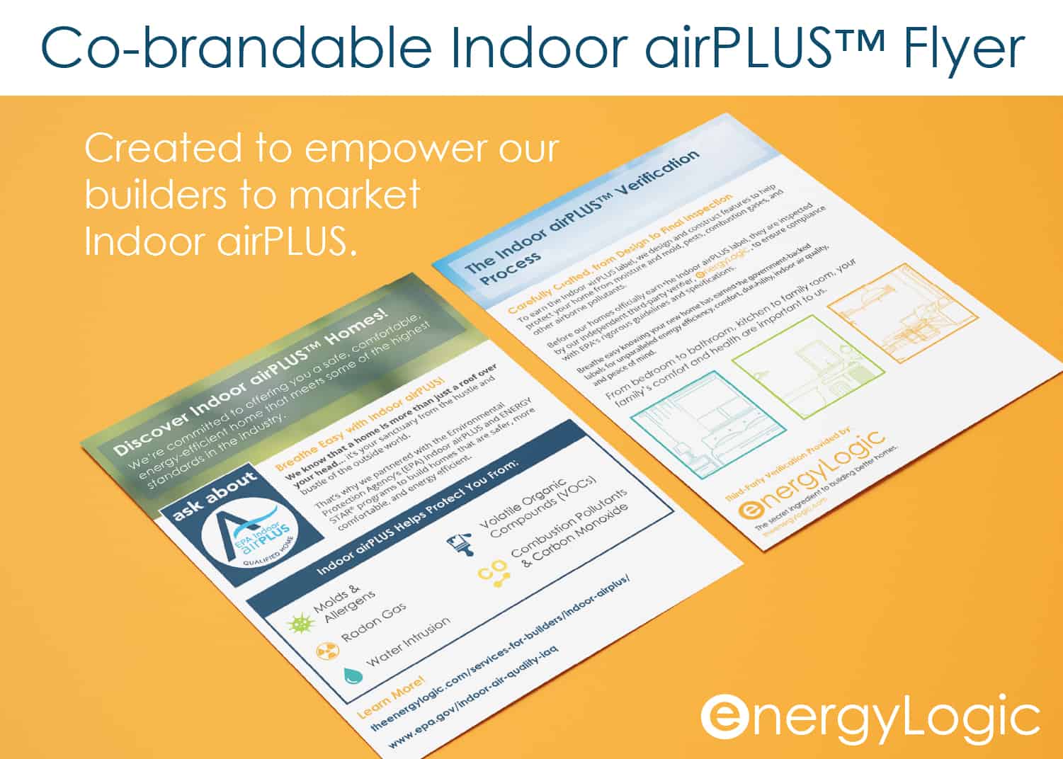 Indoor airPLUS 2020 Award Image of EnergyLogic's Co-brandable Flyer