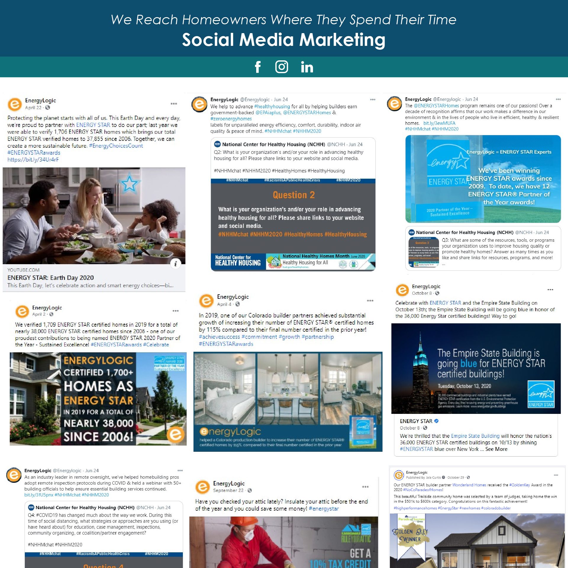 Indoor airPLUS Awards 2020 EnergyLogic's Social Media Focus and Examples