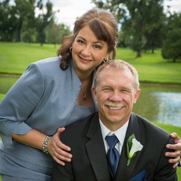 Toni Cox with husband